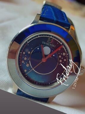Swarovski Blue Crystal Dial and Strap Women's Watch